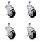 Service Caster 4 Inch Black Polyurethane Swivel 12mm Threaded Stem Caster Set with Brake SCC-TS20S414-PPUB-BLK-TLB-M1215-4 - alternate 3